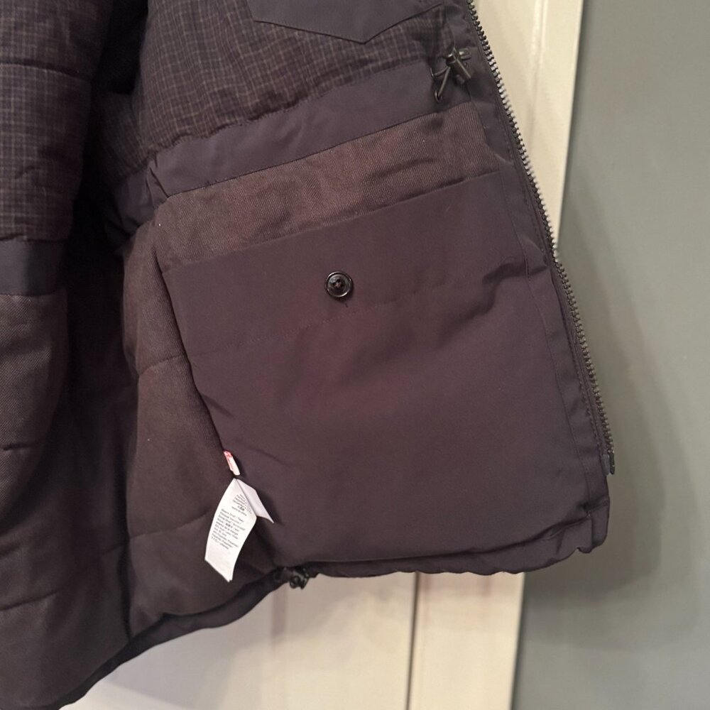 J.Crew Jacket Mens Medium Black Hooded PrimaLoft Corduroy Wool Panels NWT - Picture 10 of 16